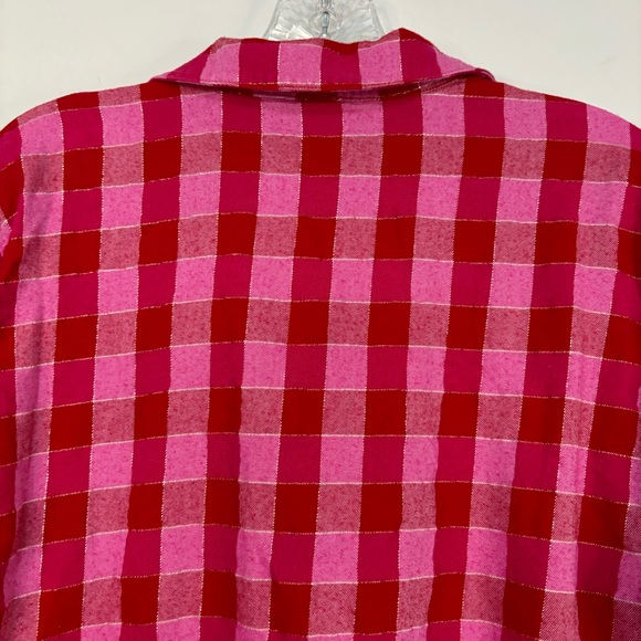 VICTORIAS SECRET Matching Pajama Set Long Sleeve Pants Pink Plaid Size Large - Picture 7 of 16